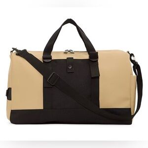 🖤 Stafford Utility Duffel Bag – Beige & Black – Modern, Durable & Versatile 🖤